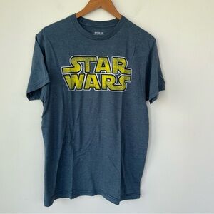 Star Wars logo Tee Shirt Blue M Medium